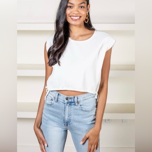 PISTOLA Adriana Tie Hem Top, Size Small. (v) - Picture 2 of 13